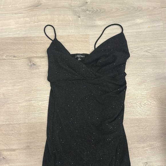 ❗️SOLD❗️Honey boutique high slit glitter maxi dress - Picture 4 of 6